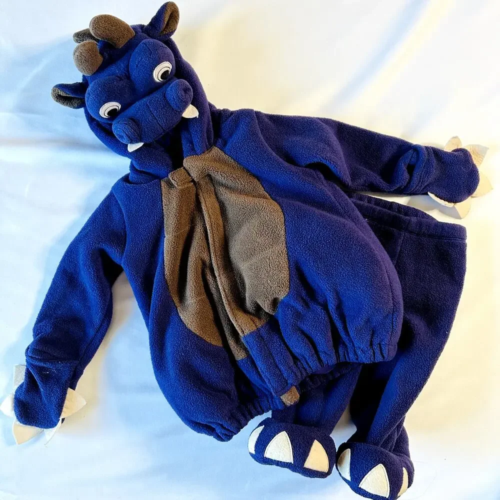 Vintage Old Navy Purple Dragon Toddler Halloween Costume Sz 12-18 mo